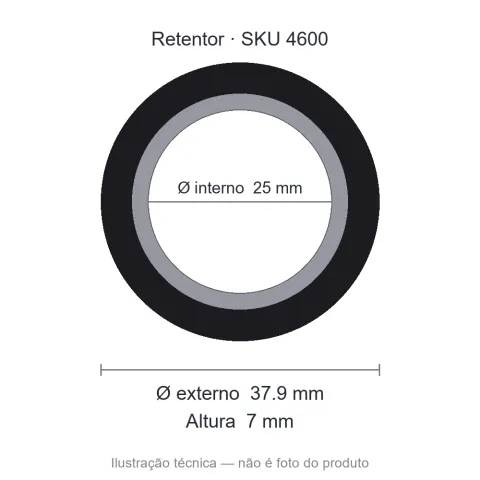 Retentor 25 mm x 37,9 mm x 7 mm - 01892 BRG 25x37,9x7