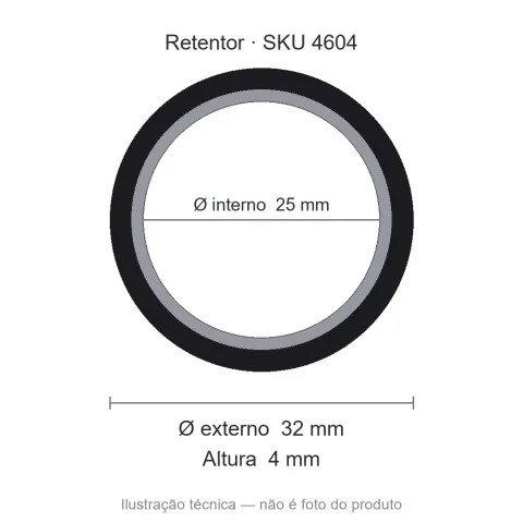 Retentor 25 mm x 32 mm x 4 mm - 25x32x4 01928