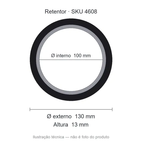 Retentor 100 mm x 130 mm x 13 mm - 100x130x13 01974 BRG