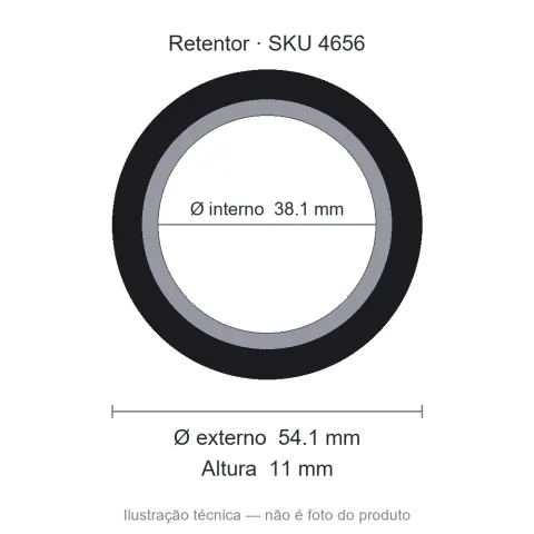 Retentor 38,1 mm x 54,1 mm x 11 mm - 38,1x54,10x11 00203