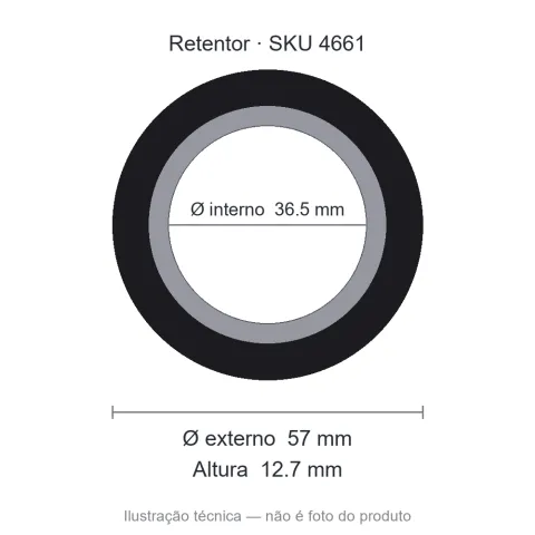 Retentor 36,5 mm x 57 mm x 12,7 mm - 36,50x57x12,70 5807 BR