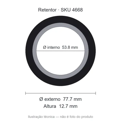 Retentor 53,8 mm x 77,7 mm x 12,7 mm - 53,8x77,7x12,7 00060 CE