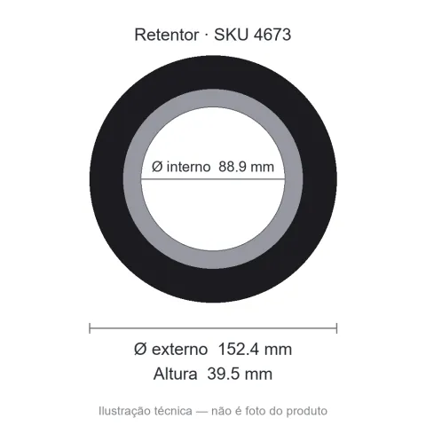 Retentor Agrícola 88,9 mm x 152,4 mm x 39,5 mm - 02018 88,9x152,4x39,5