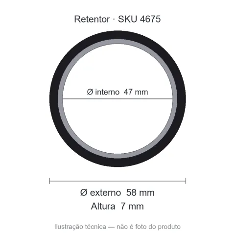 Retentor 47 mm x 58 mm x 7 mm - 02024 47x58x7