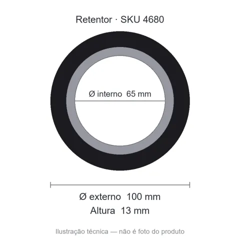 Retentor Agrícola 65 mm x 100 mm x 13 mm - 02113 65x100x13