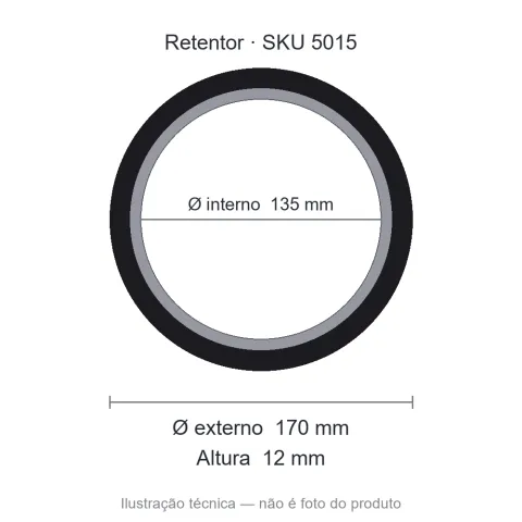 Retentor 135 mm x 170 mm x 12 mm NORD 135x170x12 BRG