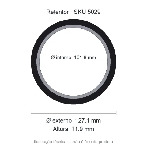 Retentor Agrícola 101,8 mm x 127,1 mm x 11,9 mm ARCA 101,80x127,10x11,90 01901 BGO