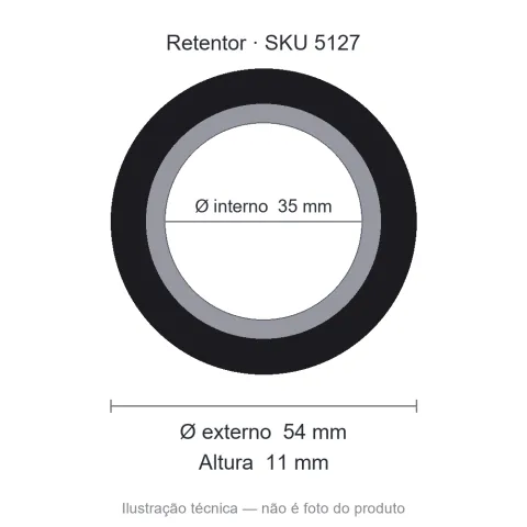 Retentor 35 mm x 54 mm x 11 mm SAV 35x54x11 NBR