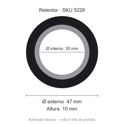 Retentor 30 mm x 47 mm x 10 mm - 00131 30x47x10 BRG